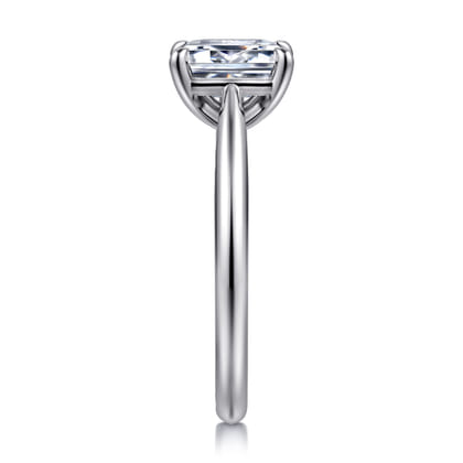 Bambi - 14K White Gold Emerald Cut Solitaire Diamond Engagement Ring