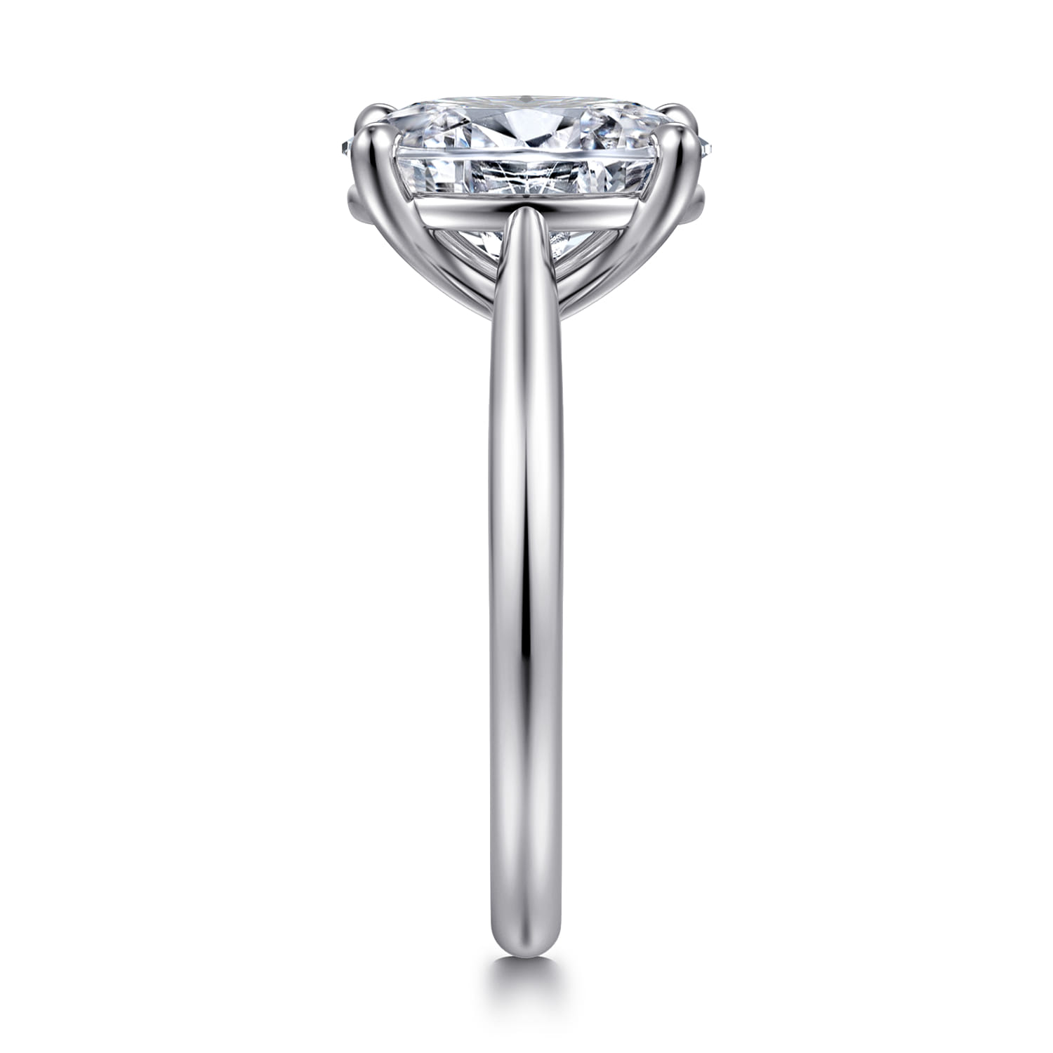 Bambi - 14K White Gold Oval Diamond Engagement Ring