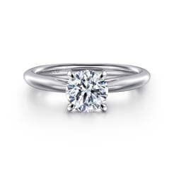 Bambi - 14K White Gold Round Engagement Ring