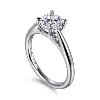 Bambi - 14K White Gold Round Engagement Ring