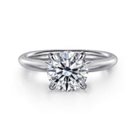 Bambi - 14K White Gold Round Engagement Ring