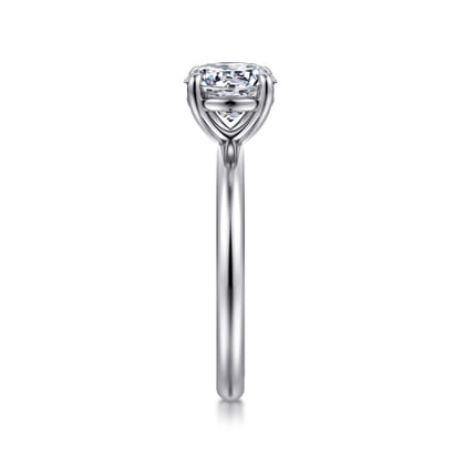 Bambi - 14K White Gold Round Solitaire Diamond Engagement Ring