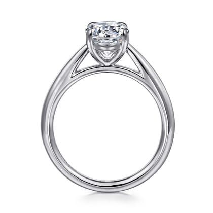 Bambi - 14K White Gold Round Solitaire Diamond Engagement Ring