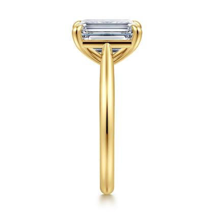 Bambi - 14K Yellow Gold Emerald Cut Diamond Engagement Ring