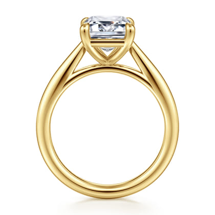 Bambi - 14K Yellow Gold Emerald Cut Solitaire Diamond Engagement Ring