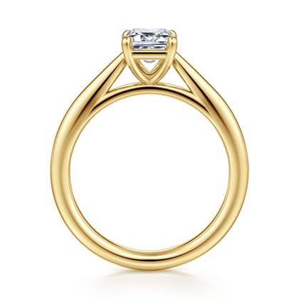Bambi - 14K Yellow Gold Emerald Cut Solitaire Diamond Engagement Ring