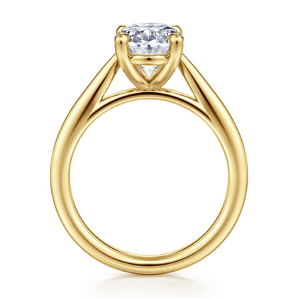 Bambi - 14K Yellow Gold Oval Diamond Engagement Ring