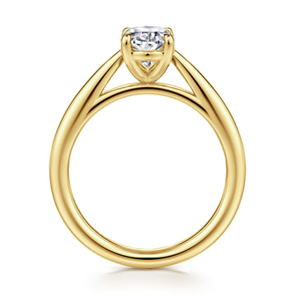 Bambi - 14K Yellow Gold Oval Diamond Engagement Ring