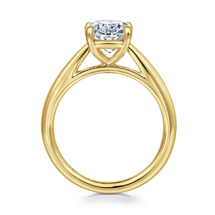 Bambi - 14K Yellow Gold Oval Diamond Engagement Ring