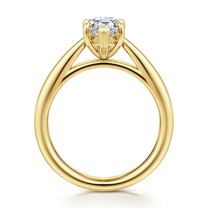 Bambi - 14K Yellow Gold Pear Shape Solitaire Diamond Engagement Ring
