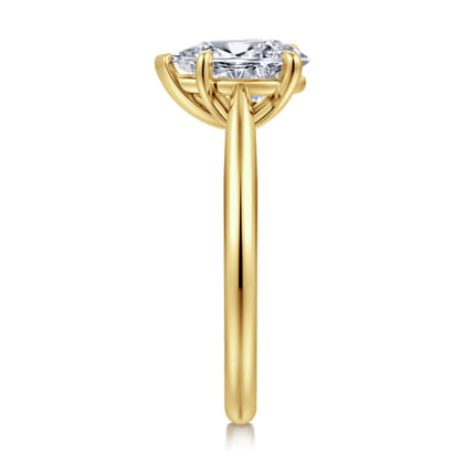 Bambi - 14K Yellow Gold Pear Shape Solitaire Diamond Engagement Ring