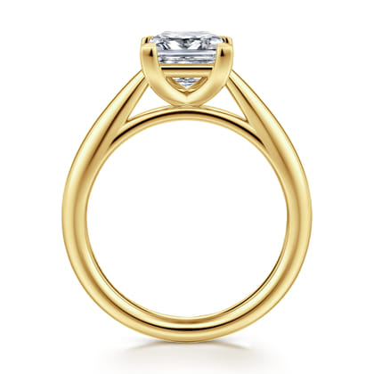 Bambi - 14K Yellow Gold Princess Cut Solitaire Diamond Engagement Ring