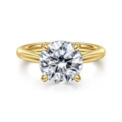 14K Yellow Gold Round Engagement Ring