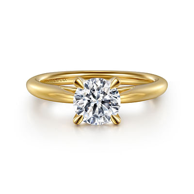 Bambi - 14K Yellow Gold Round Engagement Ring