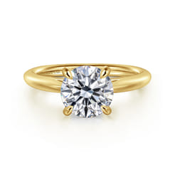 Bambi - 14K Yellow Gold Round Engagement Ring