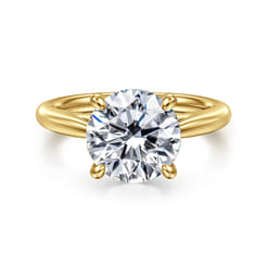 Bambi - 14K Yellow Gold Round Solitaire Diamond Engagement Ring