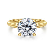 Bambi - 14K Yellow Gold Round Solitaire Diamond Engagement Ring