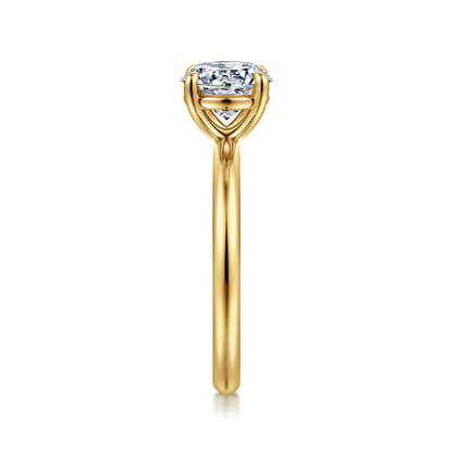 Bambi - 14K Yellow Gold Round Solitaire Diamond Engagement Ring