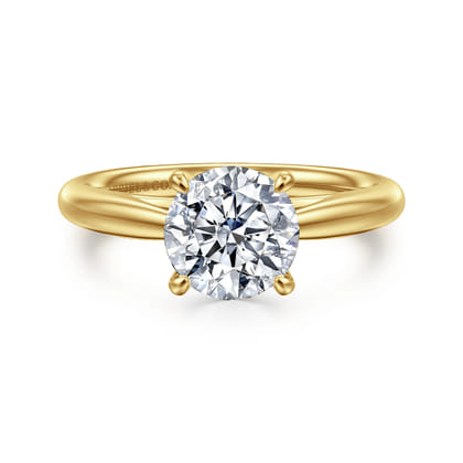 Bambi - 14K Yellow Gold Round Solitaire Diamond Engagement Ring