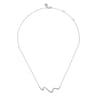 Bar Necklace 14K White Gold Diamond 0.5ct - 0.5 ct