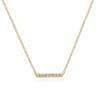 Bar Necklace 14K Yellow Gold Diamond 0.06ct - 0.06 ct