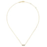Bar Necklace 14K Yellow Gold Diamond 0.19ct - 0.19 ct