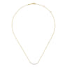 Bar Necklace Curved 14K Yellow Gold Diamond 0.25ct - 0.25 ct