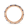 Eternity Band Wedding Ring in 14k Rose Gold with Round Sapphire at Gabriel & Co.
