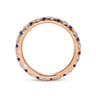Eternity Band Wedding Ring in 14k Rose Gold with Round Sapphire at Gabriel & Co.