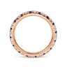 Eternity Band Wedding Ring in 14k Rose Gold with Round Sapphire at Gabriel & Co.