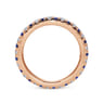 Eternity Band Wedding Ring in 14k Rose Gold with Round Sapphire at Gabriel & Co.