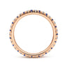 Eternity Band Wedding Ring in 14k Rose Gold with Round Sapphire at Gabriel & Co.