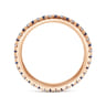 Eternity Band Wedding Ring in 14k Rose Gold with Round Sapphire at Gabriel & Co.