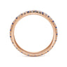 Eternity Band Wedding Ring in 14k Rose Gold with Round Sapphire at Gabriel & Co.