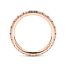 Eternity Band Wedding Ring in 14k Rose Gold with Round Sapphire at Gabriel & Co.