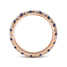 Eternity Band Wedding Ring in 14k Rose Gold with Round Sapphire at Gabriel & Co.