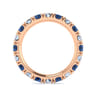 Eternity Band Wedding Ring in 14k Rose Gold with Round Sapphire at Gabriel & Co.