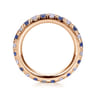 Eternity Band Wedding Ring in 14k Rose Gold with Round Sapphire at Gabriel & Co.