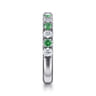 Straight Wedding Ring in 14k White Gold with Round Sapphire at Gabriel & Co.