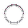 Straight Wedding Ring in 14k White Gold with Round Ruby at Gabriel & Co.