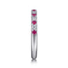 Straight Wedding Ring in 14k White Gold with Round Ruby at Gabriel & Co.