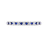 Straight Wedding Ring in 14k White Gold with Round Sapphire at Gabriel & Co.