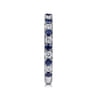 Straight Wedding Ring in 14k White Gold with Round Sapphire at Gabriel & Co.