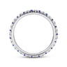 Eternity Band Wedding Ring in 14k White Gold with Round Sapphire at Gabriel & Co.
