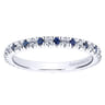 Eternity Band Wedding Ring in 14k White Gold with Round Sapphire at Gabriel & Co.