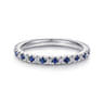 Eternity Band Wedding Ring in 14k White Gold with Round Sapphire at Gabriel & Co.