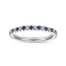 Eternity Band Wedding Ring in 14k White Gold with Round Sapphire at Gabriel & Co.