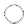 Eternity Band Wedding Ring in 14k White Gold with Round Sapphire at Gabriel & Co.