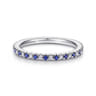 Eternity Band Wedding Ring in 14k White Gold with Round Sapphire at Gabriel & Co.