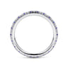 Eternity Band Wedding Ring in 14k White Gold with Round Sapphire at Gabriel & Co.